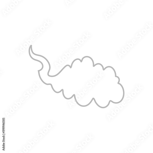 Hand drawn doodle steam clouds vector illustration
