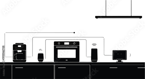 Integrated Smart Kitchen Ecosystem with Connected Appliances for Automated Cooking and Home Management
