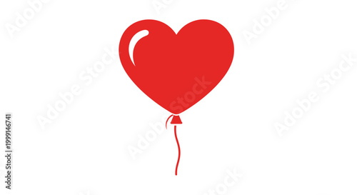 Red heart shaped helium balloon.
