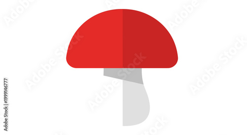 Red Mushroom Graphic Illustration.