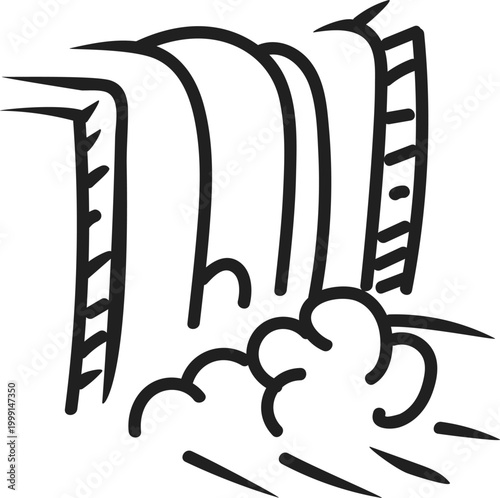 Hydroelectric Dam and Renewable Water Power Logo