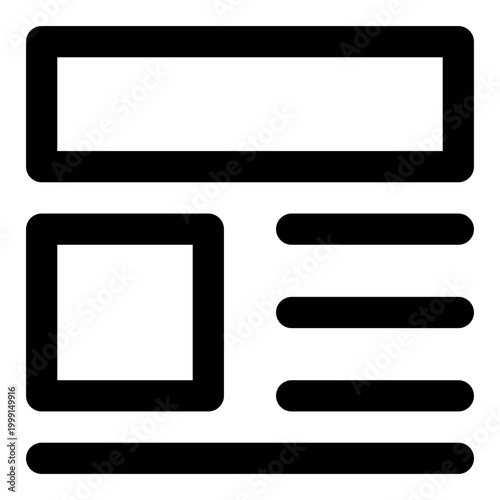 Wireframe outline icon set