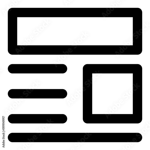 Wireframe outline icon set