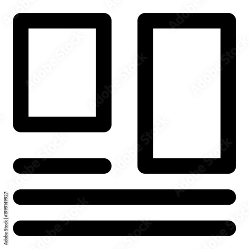 Wireframe outline icon set