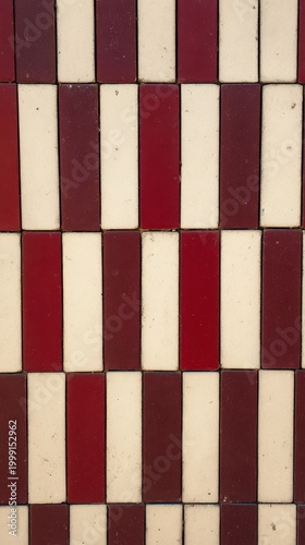 Red and cream vertical tile pattern background