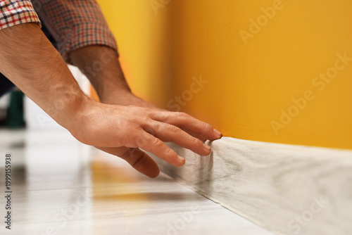 Worker installing beautiful...