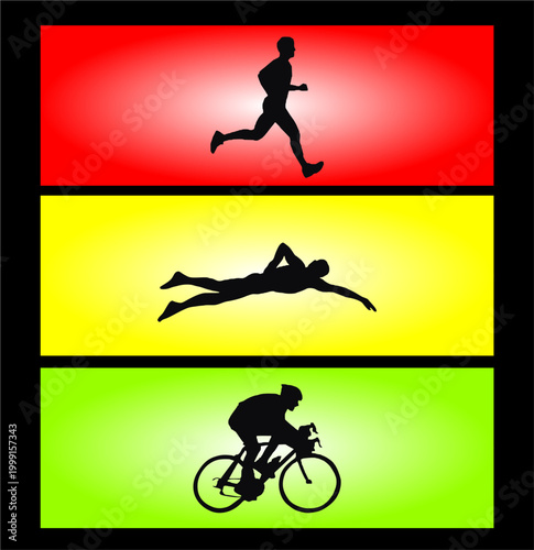 silhouette of cyclist