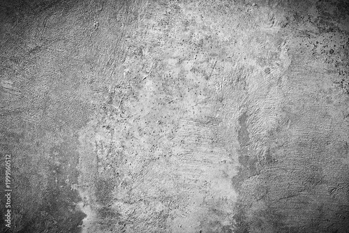 White concrete wall with vignette texture background. empty rough cement wall with darkening at the edges. grey plaster texture, for designers