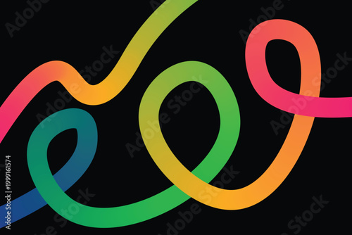 Colorful abstract swirls a vibrant and dynamic interplay of lines and hues