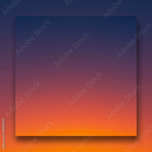 Gradient Square Frame with Orange to Purple Color Transition