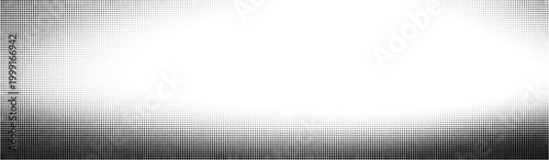 Abstract black and white halftone pattern with smooth gradient transitions creating a textured background.