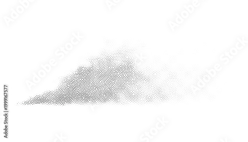 Halftone car exhaust smoke trail graphic effect for vehicle speed and movement designs.
