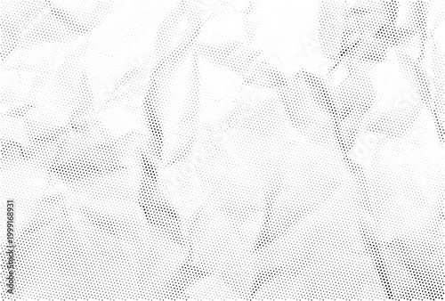 Canvas-taulu Crumpled paper texture with halftone dot pattern