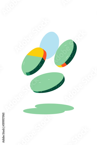 Soft Puffy UI Buttons and Icons Floating in Minimalist Space