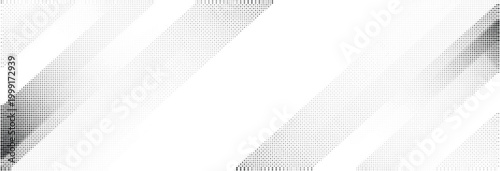 Black and white halftone motion stripes texture background with diagonal geometric shadow patterns