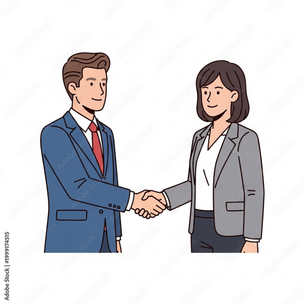 Obraz premium business people shaking hands