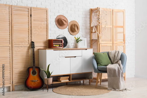 Interior of stylish room wi...