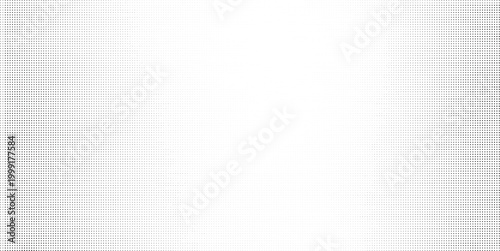 Grayscale halftone dot pattern background showing a smooth gradient from dense to sparse dots.