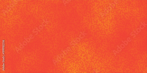 Abstract orange thermal heat map background with pixelated sensor data pattern.