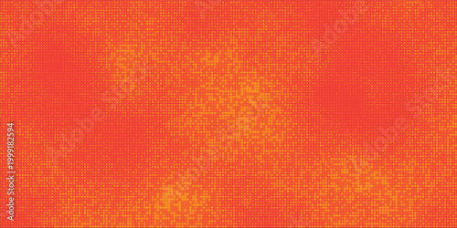 Modern orange pixelated banner for high-tech website and innovative app header.