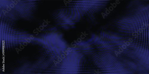 Creative dark blue halftone banner for website header and application