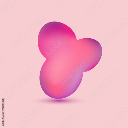 Abstract realistic colored squeeze drop, bubble.