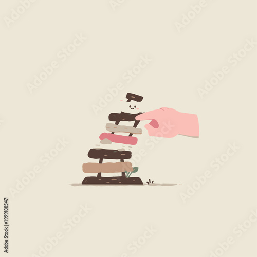 Hand Touching Textured DNA Helix to Reshape Epigenetic Tag