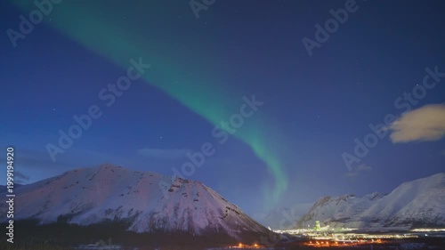 Aurora borealis in the north