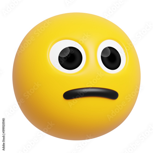 Tablou pe pânză Slightly Frowning Face Emoji 3d