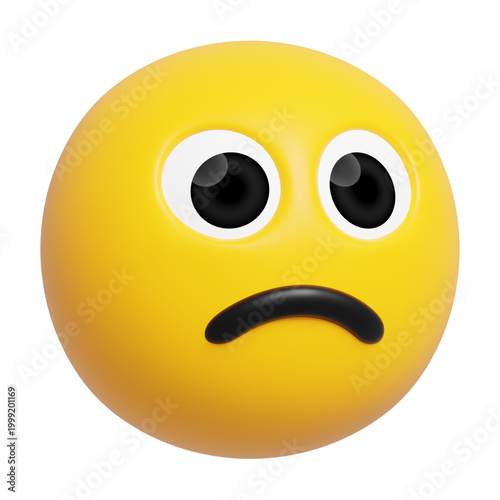 Foto Frowning Face Emoji 3d