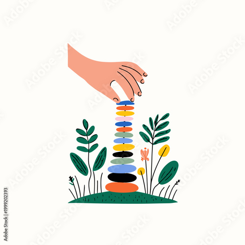 Human Hand Interacting with Textured Epigenetic DNA Structure