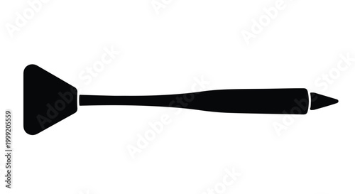 Medical Reflex Hammer Silhouette for Neurological Diagnostic Examination