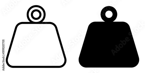 weight icon heavy mass scale vector