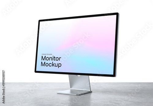 Modern PC Monitor Screen Mockup