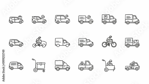 Collection of various delivery vehicles and methods for efficient transportation of goods.
