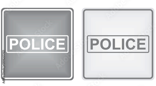 Traffic sign police. vector illustration	