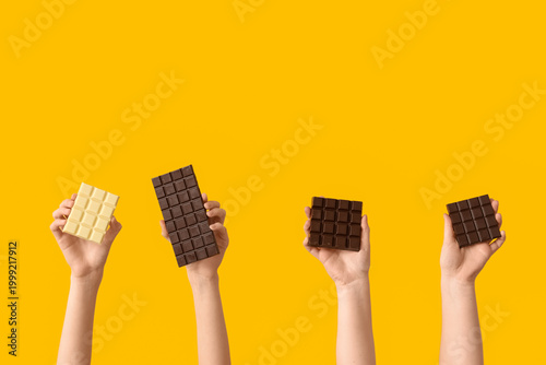 Female hands with different...
