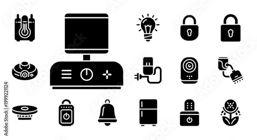 Collection of Smart Home and Technology Icons.