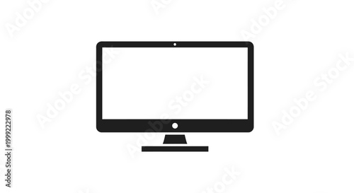 Foto Computer monitor on a stand.