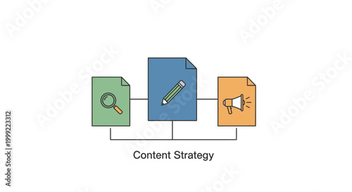 Content strategy infographic design elements.