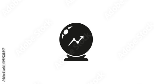 Crystal Ball with Graph Line.