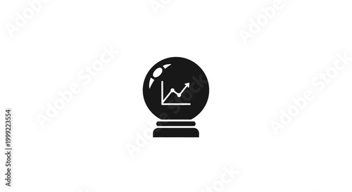 Crystal Ball with Graph Inside.