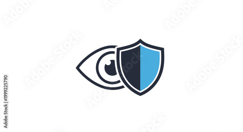 Foto Eye with shield protection symbol icon.