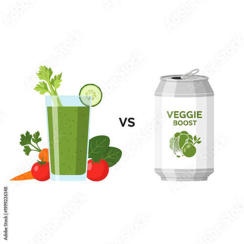 Fresh Vegetable Juice vs. Canned Veggie Drink Comparison