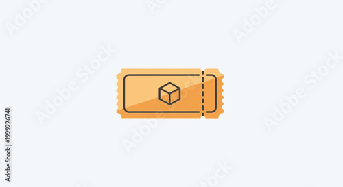 Gold Bar with Cube Symbol.