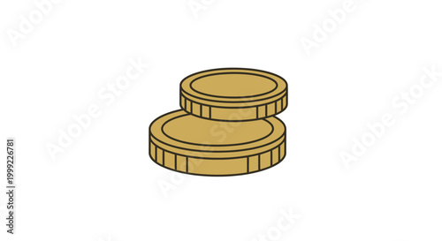 Golden coins stacked on top.