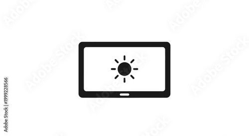 Solar panel on a screen display.