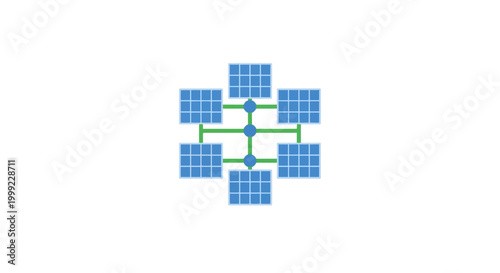 Solar panels connected in series.