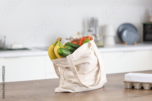 Bag full of fruits and vege...