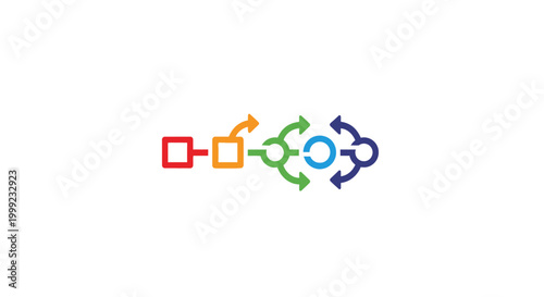 Colorful arrows in a cycle.